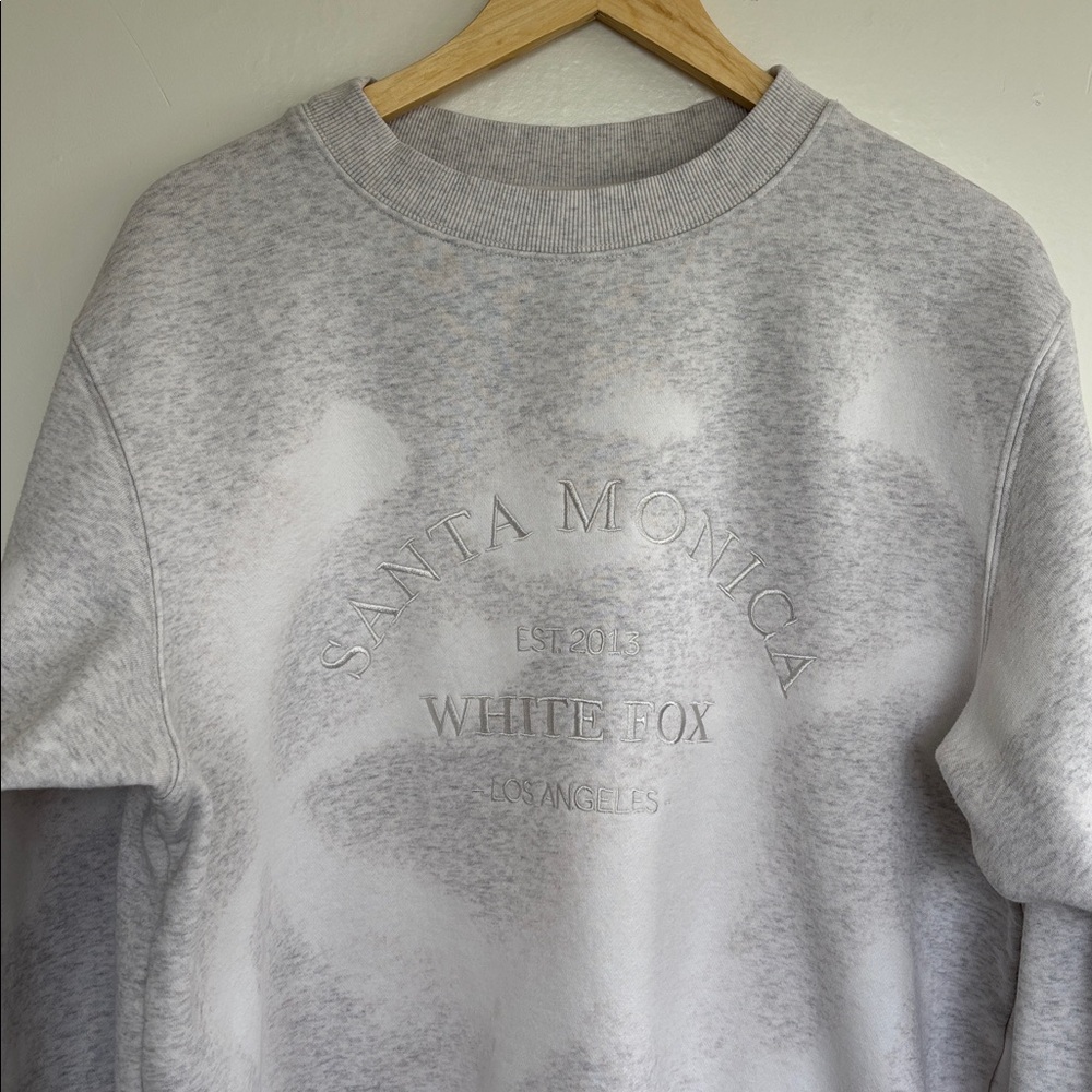 White Fox Santa Monica Tie Dye Heather Grey Sweatshirt L/XL - Picture 2 of 7